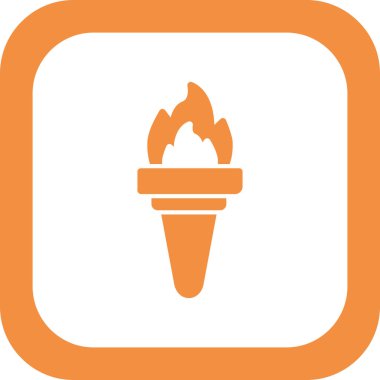 Meşale simgesi, basit vektör illüstrasyonu