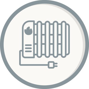 Isıtma radyatörü ikon vektörü. İnce çizgi işareti. izole edilmiş sınır sembolü çizimi