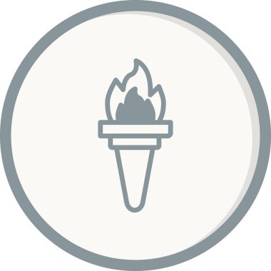 Meşale simgesi, basit vektör illüstrasyonu