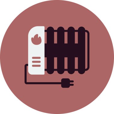 Radyatör simgesi, vektör çizimi