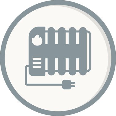 Radyatör simgesinin vektör çizimi