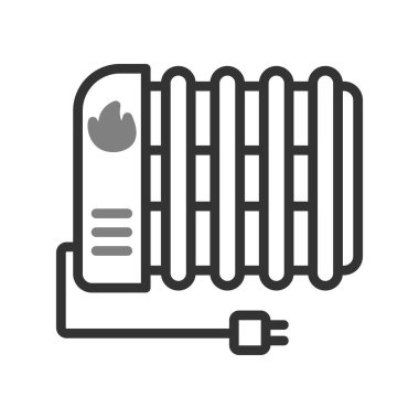 Radyatör simgesinin vektör çizimi