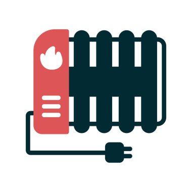 Radyatör simgesi, vektör çizimi