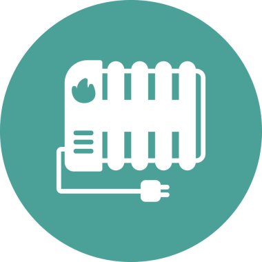 Radyatör simgesinin vektör çizimi