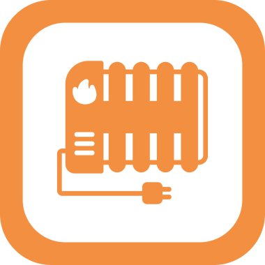 Radyatör simgesi, vektör çizimi