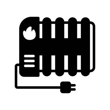 Radyatör simgesi, vektör çizimi