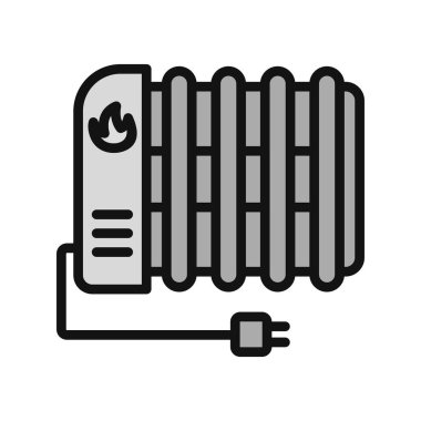 Radyatör simgesinin vektör çizimi