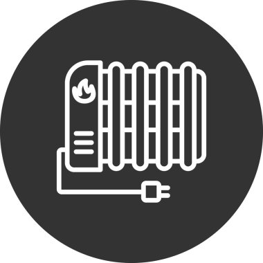 Radyatör modern simgesinin vektör çizimi