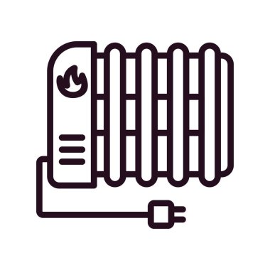 Radyatör simgesinin vektör çizimi