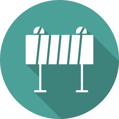 yol bariyeri simgesi, vektör illüstrasyonu