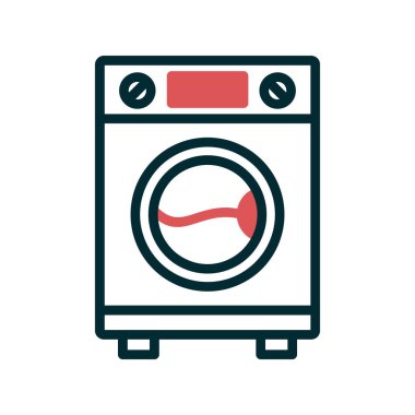 Çamaşır Makinesi. Web simgesi basit tasarım