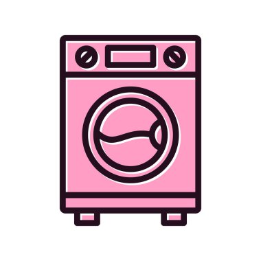 Çamaşır Makinesi. Web simgesi basit tasarım