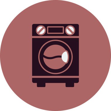 Çamaşır Makinesi. Web simgesi basit tasarım
