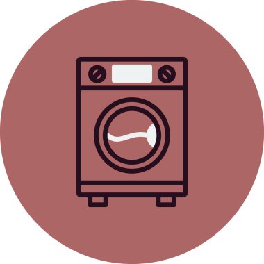 Çamaşır Makinesi. Web simgesi basit tasarım