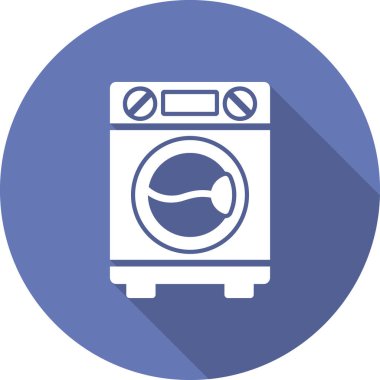 Çamaşır Makinesi. Web simgesi basit tasarım