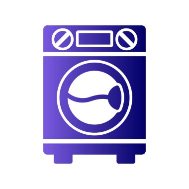 Çamaşır makinesinin vektör illüstrasyon simgesi