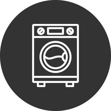 Çamaşır makinesinin vektör illüstrasyon simgesi