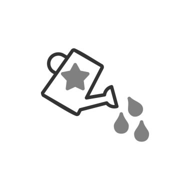 sulandırma kutusu simgesi, basit vektör illüstrasyon masajı