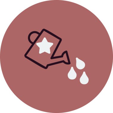 sulandırma kutusu simgesi, basit vektör illüstrasyon masajı