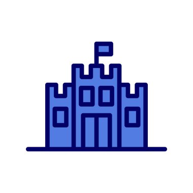 kale düz simgesi, vektör illüstrasyonu