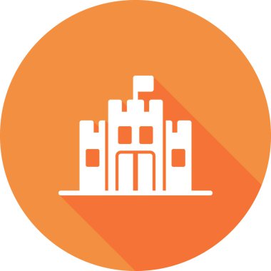 kale düz simgesi, vektör illüstrasyonu