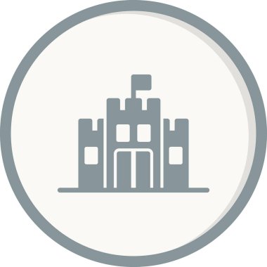 kale düz simgesi, vektör illüstrasyonu