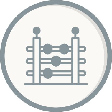 eğitim ve geliştirme çizgisi biçim ikonu tasarımı, abaküs simgesi