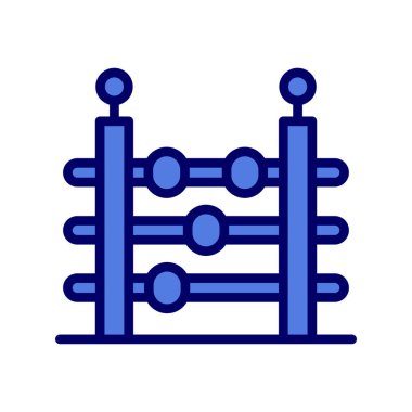 eğitim ve geliştirme çizgisi biçim ikonu tasarımı, abaküs simgesi