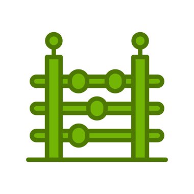 eğitim ve geliştirme çizgisi biçim ikonu tasarımı, abaküs simgesi