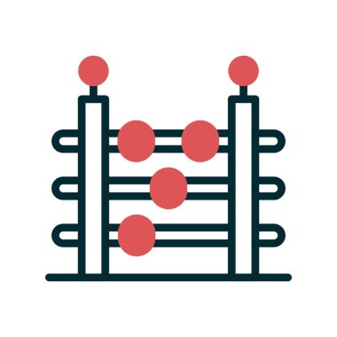 eğitim ve geliştirme çizgisi biçim ikonu tasarımı, abaküs simgesi