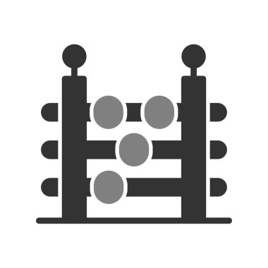 eğitim ve geliştirme çizgisi biçim ikonu tasarımı, abaküs simgesi