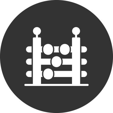 eğitim ve geliştirme çizgisi biçim ikonu tasarımı, abaküs simgesi