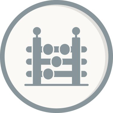 eğitim ve geliştirme çizgisi biçim ikonu tasarımı, abaküs simgesi