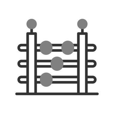 eğitim ve geliştirme çizgisi biçim ikonu tasarımı, abaküs simgesi
