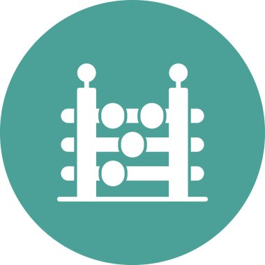 eğitim ve geliştirme çizgisi biçim ikonu tasarımı, abaküs simgesi