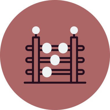 eğitim ve geliştirme çizgisi biçim ikonu tasarımı, abaküs simgesi