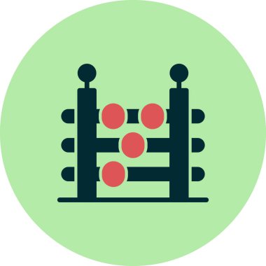 eğitim ve geliştirme çizgisi biçim ikonu tasarımı, abaküs simgesi