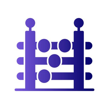 eğitim ve geliştirme çizgisi biçim ikonu tasarımı, abaküs simgesi