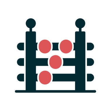 eğitim ve geliştirme çizgisi biçim ikonu tasarımı, abaküs simgesi