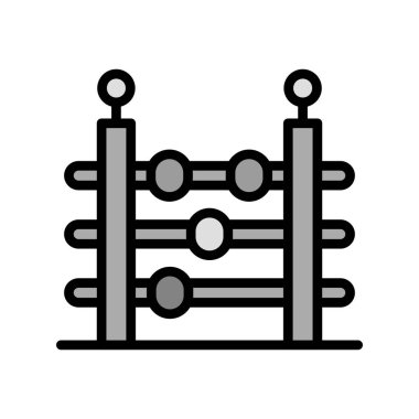 eğitim ve geliştirme çizgisi biçim ikonu tasarımı, abaküs simgesi