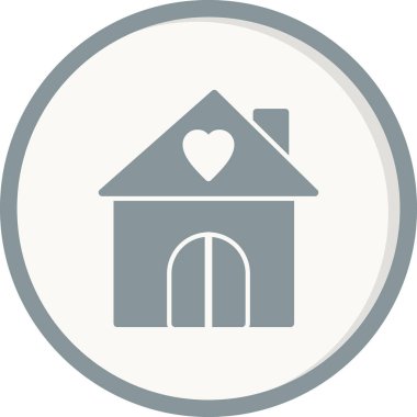 Ev. Web simgesi basit bir illüstrasyon. Sığınak 