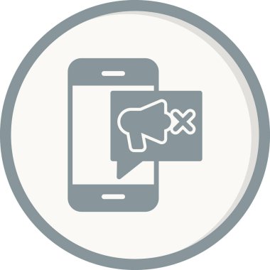 Cep telefonu engelleme simgesi, vektör illüstrasyonu