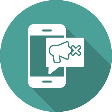 Cep telefonu engelleme simgesi, vektör illüstrasyonu