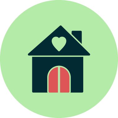 Modern ev ikonunun vektör çizimi. Sığınak 