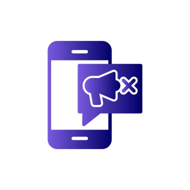 Cep telefonu engelleme simgesi, vektör illüstrasyonu