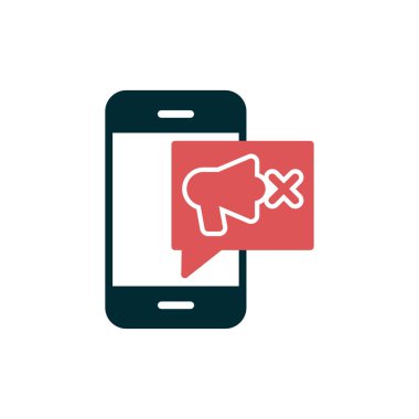 Cep telefonu simgesi, vektör illüstrasyonu