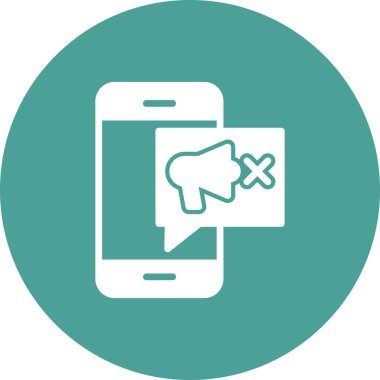 Cep telefonu engelleme simgesi, vektör illüstrasyonu