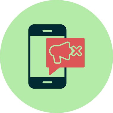 Cep telefonu simgesi, vektör illüstrasyonu