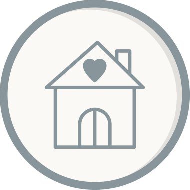 Modern ev simgesinin vektör illüstrasyonu