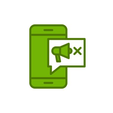 İleti simgesi vektör illüstrasyon tasarımlı akıllı telefon